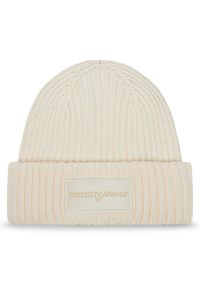 Czapka Tommy Jeans. Kolor: kremowy #1