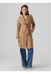 Vero Moda Trencz Billie Daisy 10281638 Brązowy Regular Fit. Kolor: brązowy. Materiał: syntetyk #4