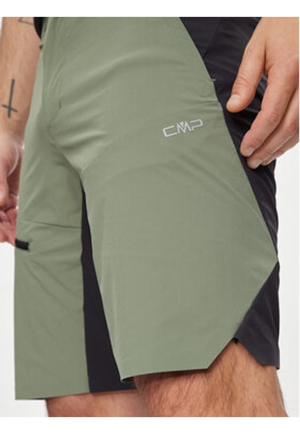 CMP Szorty sportowe 33T6667 Zielony Active Fit. Kolor: zielony. Materiał: syntetyk