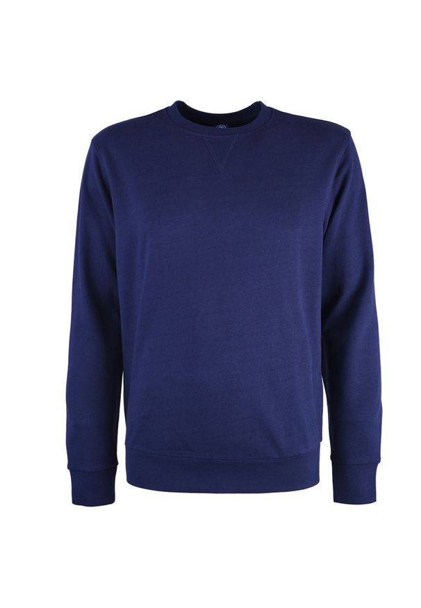 North Sails Bluza | 90 2261 000 | Round Neck | Mężczyzna | Granatowy. Okazja: na co dzień. Kolor: niebieski. Materiał: bawełna. Wzór: aplikacja. Styl: casual