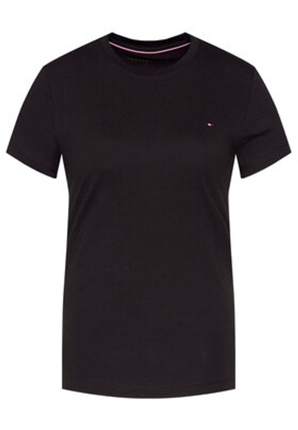 TOMMY HILFIGER - Tommy Hilfiger T-Shirt Heritage Crew WW0WW22043 Czarny Regular Fit. Kolor: czarny. Materiał: bawełna