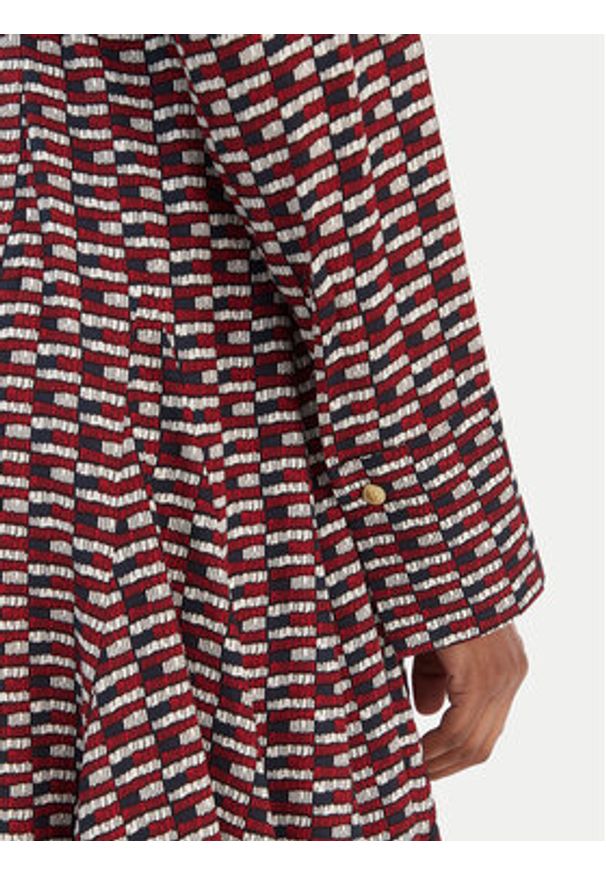 TOMMY HILFIGER - Tommy Hilfiger Sukienka koszulowa WW0WW48629 Bordowy Regular Fit. Kolor: czerwony. Materiał: wiskoza. Typ sukienki: koszulowe