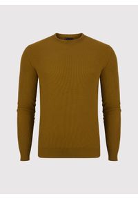 Pako Lorente - PAKO LORENTE – Musztardowy sweter męski z okrągłym dekoltem P23WF-2X-013-Y-0. Kolor: żółty. Materiał: bawełna. Styl: klasyczny #5