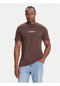 Quiksilver T-Shirt EQYZT08174 Brązowy Regular Fit. Kolor: brązowy. Materiał: bawełna
