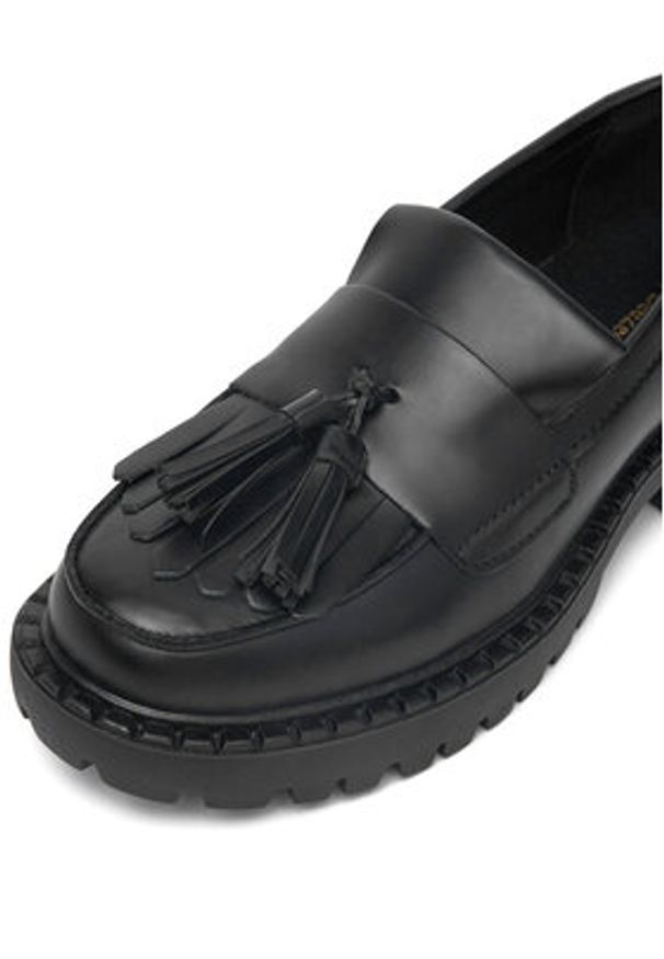 DeeZee Loafersy 62010D 3 Czarny. Kolor: czarny. Materiał: skóra