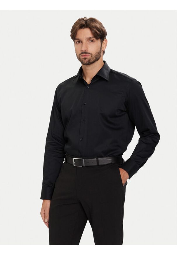 BOSS Koszula H-Joe 50549901 Czarny Regular Fit. Kolor: czarny. Materiał: bawełna
