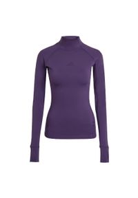 Adidas - Koszulka z długim rękawem adidas Techfit COLD.RDY. Kolor: fioletowy. Długość rękawa: długi rękaw. Technologia: Techfit (Adidas). Długość: długie. Sport: fitness