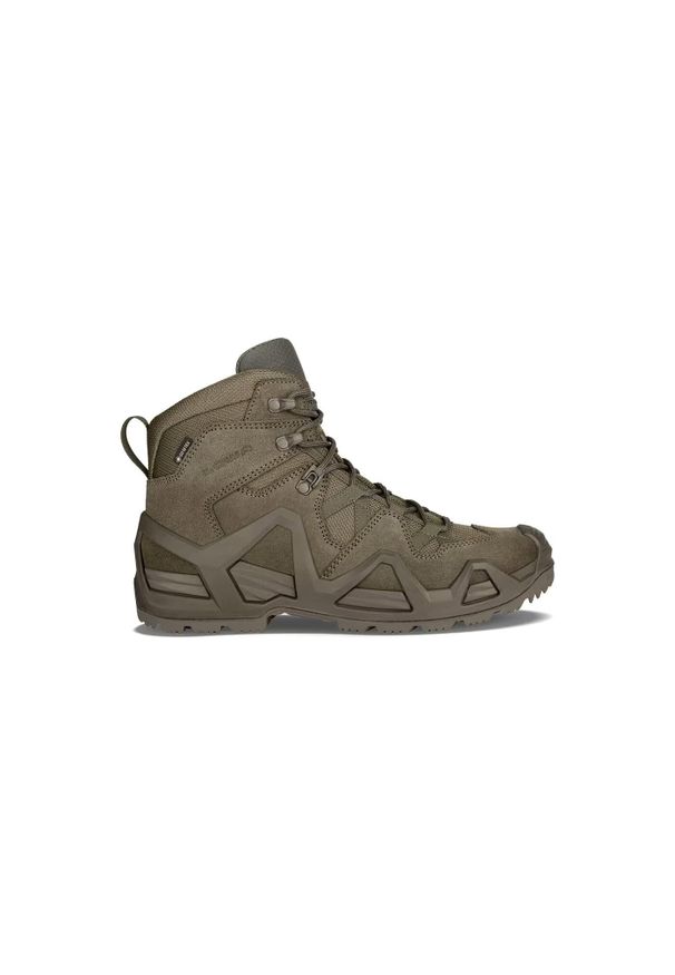 Buty trekkingowe męskie Lowa Zephyr Mk2 Gtx Mid. Wysokość cholewki: za kostkę. Zapięcie: sznurówki. Kolor: czarny, zielony. Materiał: materiał, syntetyk, skóra. Szerokość cholewki: normalna. Styl: sportowy. Sport: turystyka piesza