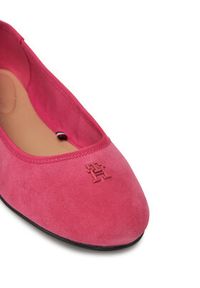 TOMMY HILFIGER - Tommy Hilfiger Baleriny Th Hardware Suede Ballerina FW0FW08655 Różowy. Kolor: różowy. Materiał: zamsz, skóra #4