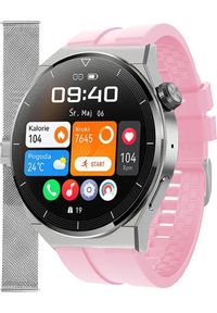 Smartwatch Enter SAT.111.5319.1411-SET Różowy. Rodzaj zegarka: smartwatch. Kolor: różowy