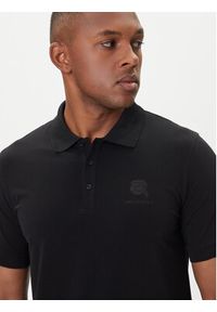 Karl Lagerfeld - KARL LAGERFELD Polo 745015 554221 Czarny Regular Fit. Typ kołnierza: polo. Kolor: czarny. Materiał: bawełna #3