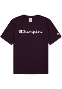 Champion - Męska Koszulka Z Krótkim Rękawem. Kolor: fioletowy. Długość rękawa: krótki rękaw. Długość: krótkie. Sport: turystyka piesza #1