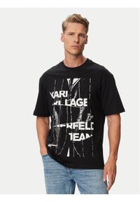 Karl Lagerfeld Jeans T-Shirt B3M17034 Czarny Relaxed Fit. Kolor: czarny. Materiał: bawełna #1