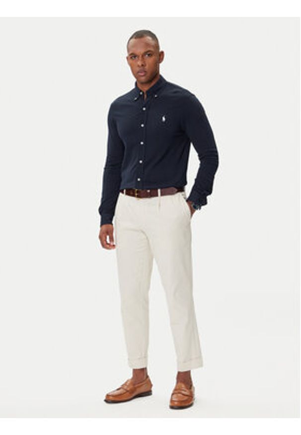 Polo Ralph Lauren Koszula 710654408016 Granatowy Regular Fit. Typ kołnierza: polo. Kolor: niebieski. Materiał: bawełna