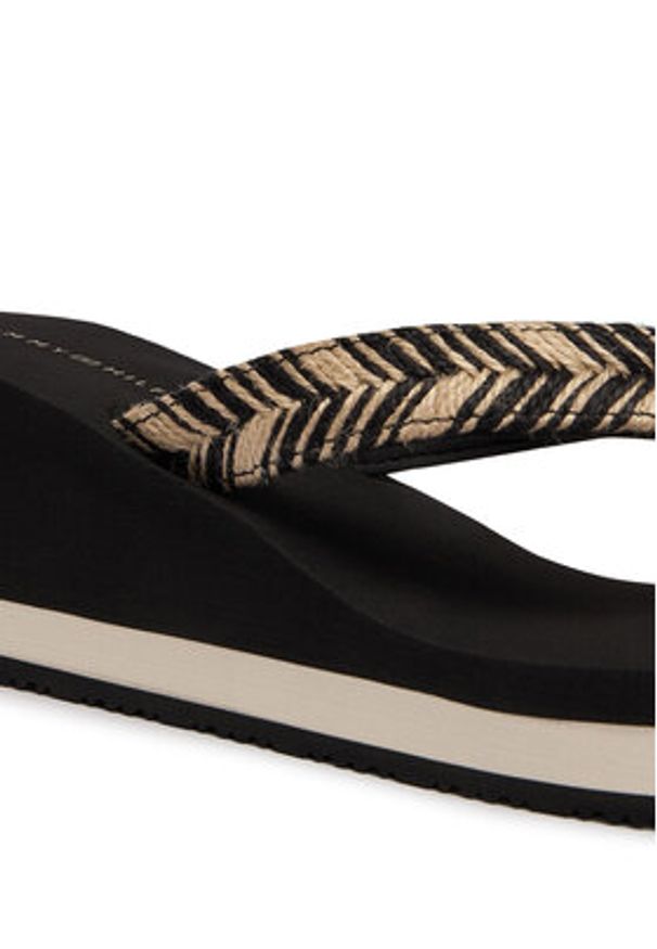 TOMMY HILFIGER - Tommy Hilfiger Japonki Rope Strap FW0FW09197 Czarny. Kolor: czarny. Materiał: materiał