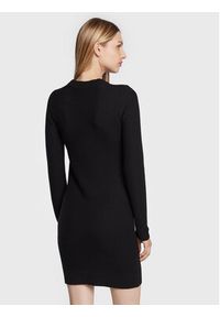 Love Moschino - LOVE MOSCHINO Sukienka dzianinowa WSE0810X A125 Czarny Regular Fit. Kolor: czarny. Materiał: wełna #3