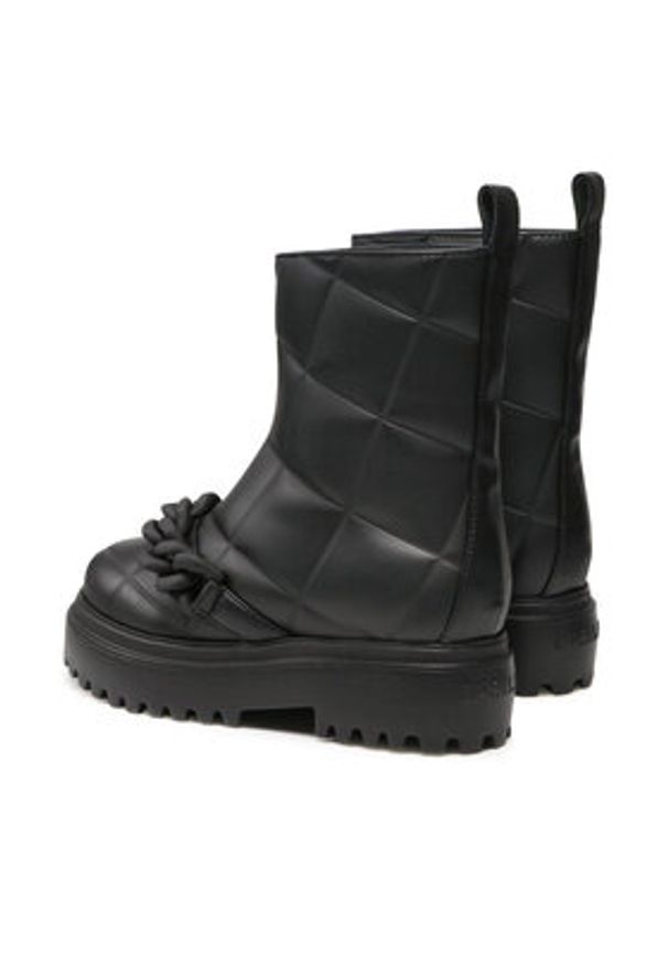 LE SILLA - Le Silla Botki Stivaletto Ranger Fod. Montone 6411T020M1MMFAK001 Czarny. Kolor: czarny. Materiał: skóra