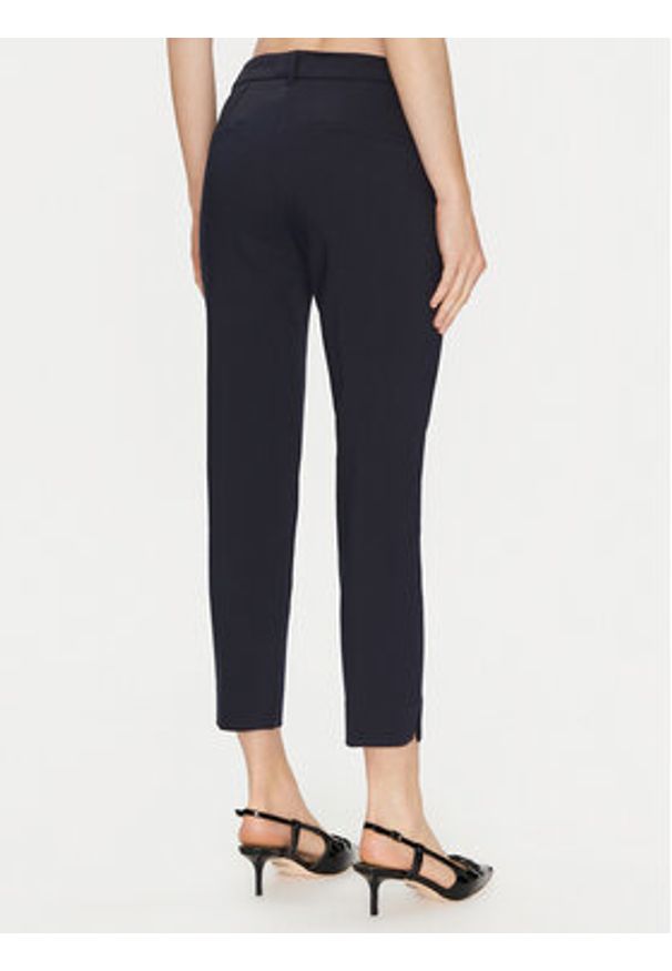 Marella Chinosy Miele 2513131021 Granatowy Slim Fit. Kolor: niebieski. Materiał: syntetyk, bawełna