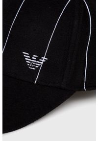 Emporio Armani Underwear czapka 231787.2R496 kolor czarny gładka. Kolor: czarny. Wzór: gładki #4