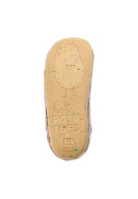 Hot Potatoes by Gioseppo - Kapcie damskie Gioseppo Hot Potatoes, pantofle na płaskiej podeszwie z ozdobnymi napisami ocieplane, różowe, Slayton-76947. Okazja: do domu. Kolor: różowy. Materiał: materiał. Wzór: nadruk, napisy, aplikacja. Obcas: na płaskiej podeszwie #6