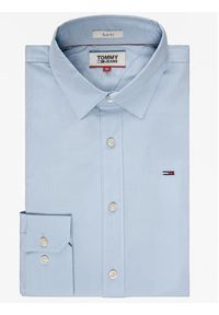 Tommy Jeans Koszula DM0DM04405 Błękitny Slim Fit. Kolor: niebieski. Materiał: bawełna #9