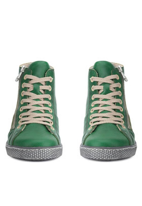 Rieker Trampki Z1221-53 Zielony. Kolor: zielony. Materiał: skóra