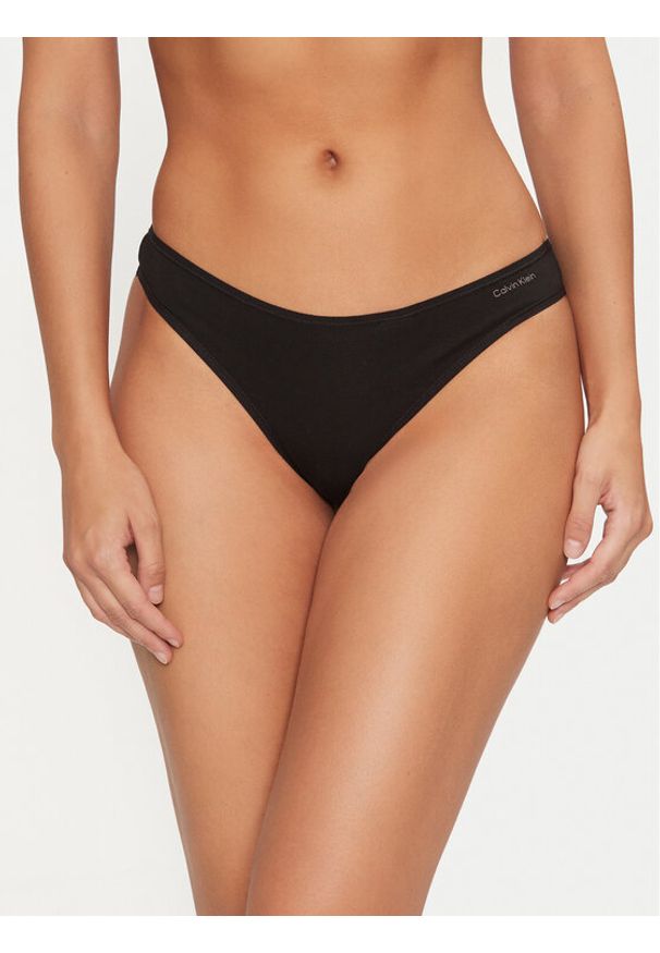 Calvin Klein Underwear Komplet 3 par stringów 000QD5217E Kolorowy. Materiał: bawełna. Wzór: kolorowy