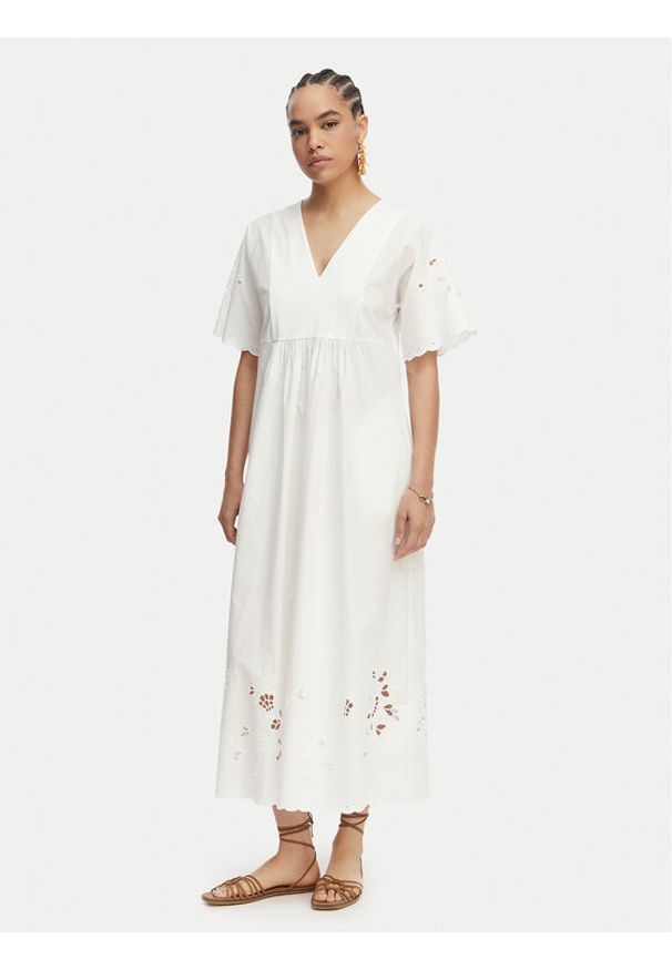 Weekend Max Mara Sukienka codzienna Tartufo 2615621092 Biały Relaxed Fit. Okazja: na co dzień. Kolor: biały. Materiał: bawełna. Typ sukienki: proste. Styl: casual
