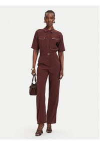 Patrizia Pepe Kombinezon 2T0099/A573-B887 Brązowy ciemny Regular Fit. Kolor: brązowy. Materiał: wiskoza #3