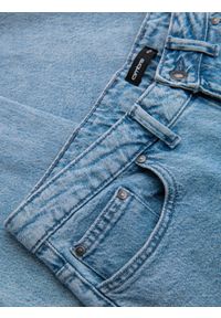 Ombre Clothing - Marmurkowe męskie spodnie jeansowe CARROT FIT – jasnoniebieskie V1 OM-PADP-0225 - XXL. Kolor: niebieski. Materiał: jeans. Styl: klasyczny, retro #6