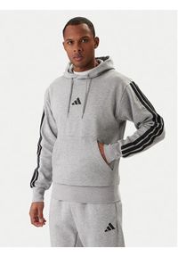 Adidas - adidas Bluza Essentials 3-Stripes JE6302 Szary Regular Fit. Kolor: szary. Materiał: bawełna #3