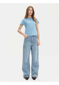 Pinko - PINKO T-Shirt Basico 100373 Niebieski Regular Fit. Kolor: niebieski. Materiał: bawełna #6
