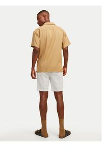Jack & Jones - Jack&Jones Szorty materiałowe Jpstace 12252992 Biały Tapered Fit. Kolor: biały. Materiał: len, bawełna #10
