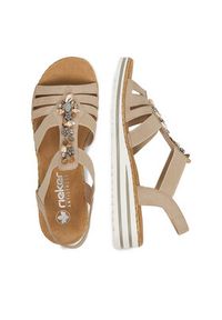 Rieker Sandały CEO-V0649-62 Beżowy. Kolor: beżowy. Materiał: skóra #6
