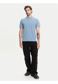 Moose Knuckles Polo Everett M34MT712 Niebieski Slim Fit. Typ kołnierza: polo. Kolor: niebieski. Materiał: bawełna #3
