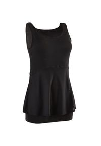 NYAMBA - Top Gym & Pilates 530 damski. Kolor: czarny. Materiał: poliester, skóra, bawełna, elastan. Sport: joga i pilates #1