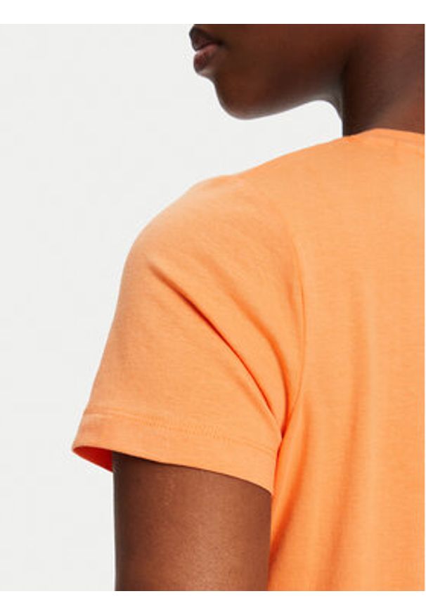 Pepe Jeans T-Shirt New Virginia PL505202 Pomarańczowy Slim Fit. Kolor: pomarańczowy. Materiał: bawełna