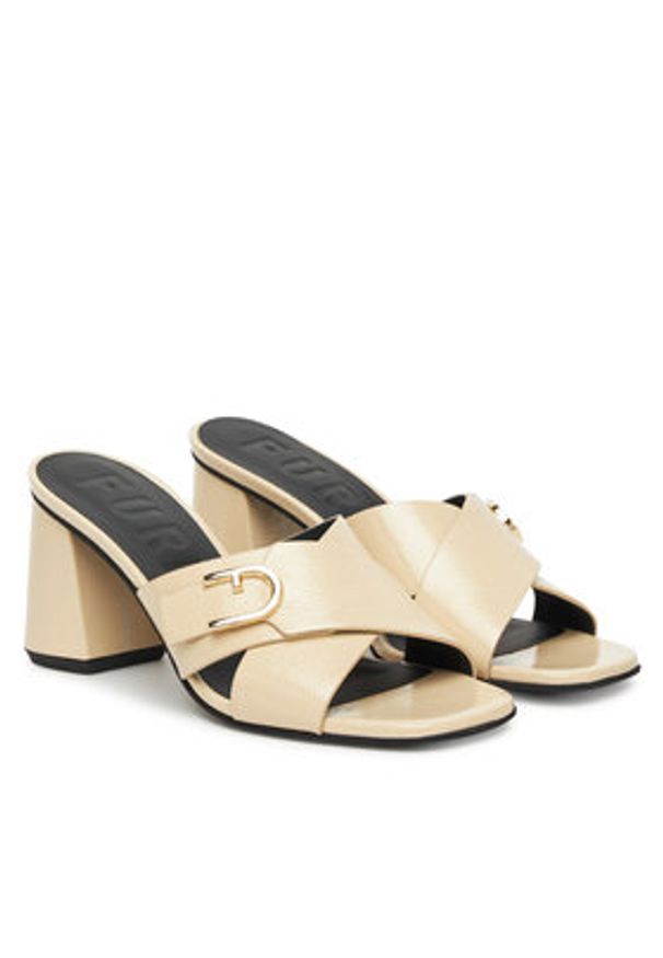 Furla Klapki YJ41HIC Y57000 8E000 Écru. Materiał: skóra