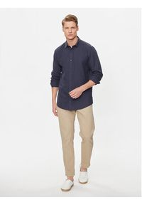 Only & Sons Koszula Caiden 22012321 Granatowy Slim Fit. Kolor: niebieski. Materiał: bawełna, len #3