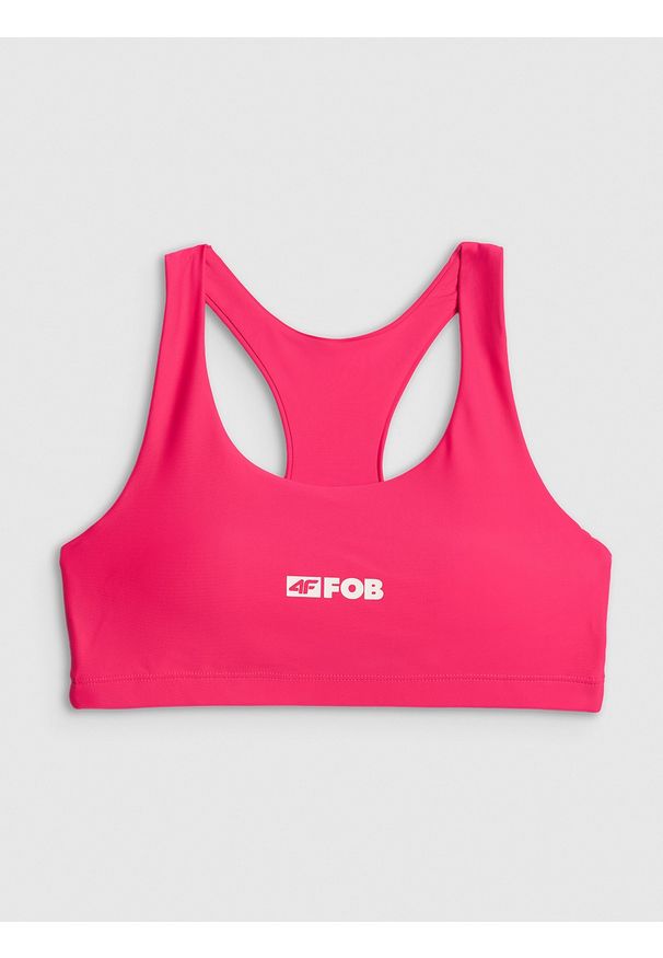 4f - 4F Góra od bikini damska - różowa XL. Kolor: różowy. Materiał: materiał