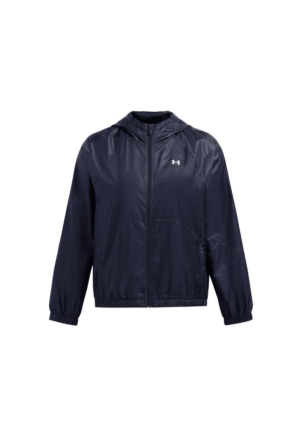 Kurtka wodoodporna damska Under Armour Rival. Kolor: biały, niebieski, wielokolorowy. Materiał: tkanina. Sport: bieganie