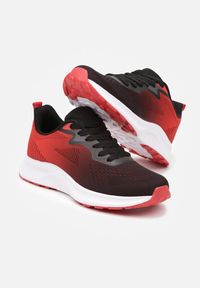 Born2be - Czarno-Czerwone Buty Sportowe Sneakersy ze Sznurowaniem Vikirilla. Zapięcie: sznurówki. Kolor: czarny. Materiał: materiał