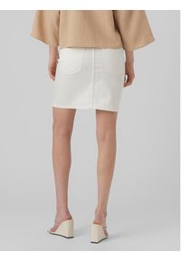 Vero Moda Spódnica jeansowa Luna 10279491 Biały Regular Fit. Kolor: biały. Materiał: bawełna #3