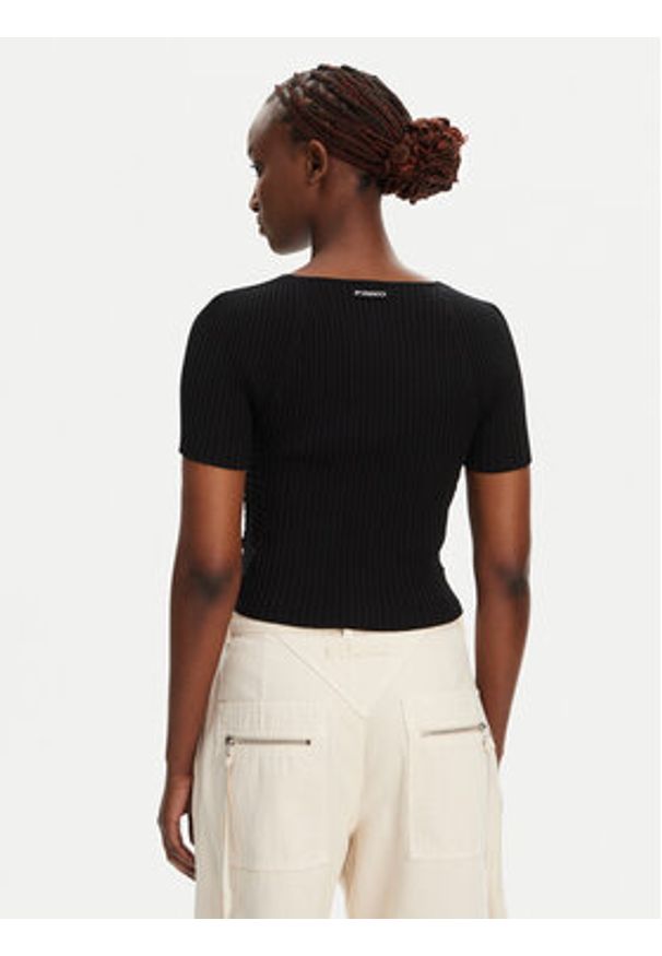 Pinko - PINKO Sweter Falterona Maglia 104625 A2E6 Czarny Regular Fit. Kolor: czarny. Materiał: syntetyk