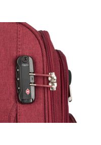 Wittchen - Duża miękka walizka z czerwonym suwakiem. Kolor: czerwony. Materiał: poliester #7