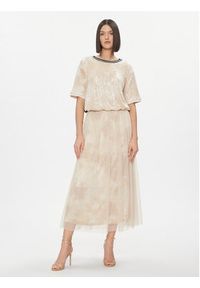 Liu Jo Bluzka TA4060 J4623 Beżowy Regular Fit. Kolor: beżowy. Materiał: syntetyk #5