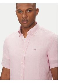 TOMMY HILFIGER - Tommy Hilfiger Koszula MW0MW35207 Różowy Regular Fit. Kolor: różowy. Materiał: len #3