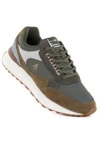 McArthur - Skórzane półbuty sportowe męskie khaki Mcrthur MA254. Okazja: na co dzień. Kolor: brązowy. Materiał: tkanina. Styl: sportowy #1