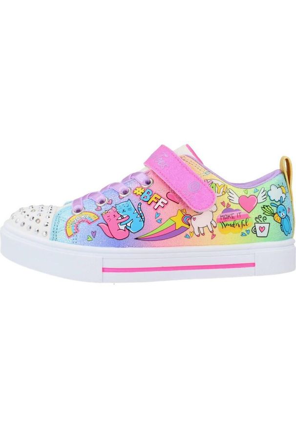 skechers - Buty do chodzenia dla dzieci Skechers Twinkle Sparks Bff Magic. Zapięcie: rzepy. Kolor: wielokolorowy. Materiał: guma, materiał, tkanina, syntetyk. Szerokość cholewki: normalna. Sport: turystyka piesza
