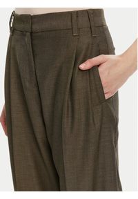 Marella Spodnie materiałowe Hull 2523136161 Khaki Loose Fit. Kolor: brązowy. Materiał: syntetyk